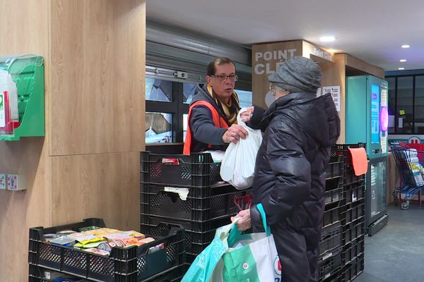 La collecte de la Banque Alimentaire, le 23 novembre 2024, au Havre (Seine-Maritime)