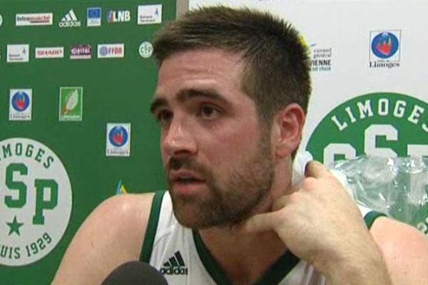 Kyle Mc Alarney après le match Limoges-Csp contre Fos-sur-Mer où le meneur américain a marqué 25 points