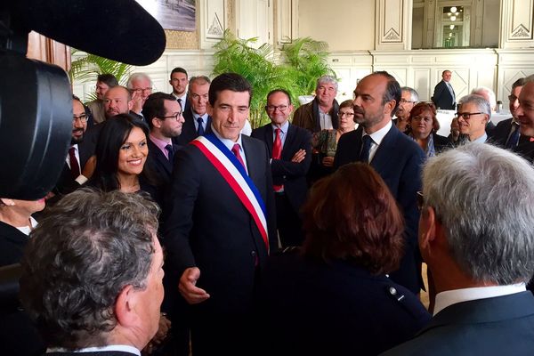 Edouard Philippe et Bruno Le Maire reçus en mairie de Niort le 11 septembre 2017