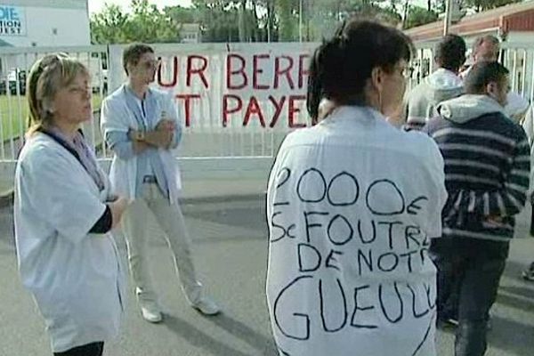 Anglet (Pyrénées-Atlantiques) - manifestation des "Spanghero" devant l'usine Arcadie de Lur Berri - 17 juin 2013.