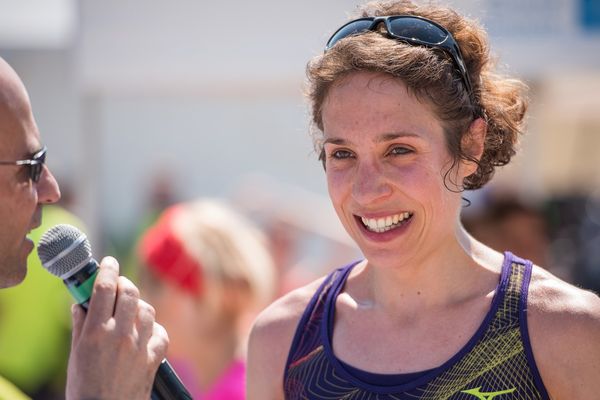 Marion Delage, première femme à franchir la ligne du 28 km