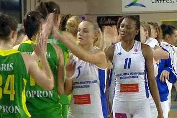 Lattes (Hérault) - les basketteuses du BLMA éliminées d'Euroligue 65 à 61 par Sopron - 19 février 2014.