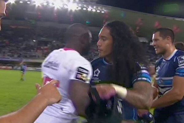 Montpellier - courte victoire du MHR 27 à 26 face au Stade Français - 6 mai 2017.