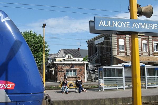 La gare d'Aulnoye-Aymeries (2008). 