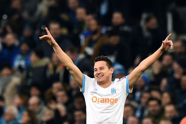 Florian Thauvin, auteur du seul but de la rencontre, lors de la victoire de Marseille face aux Girondins de Bordeaux le 18 février 2018