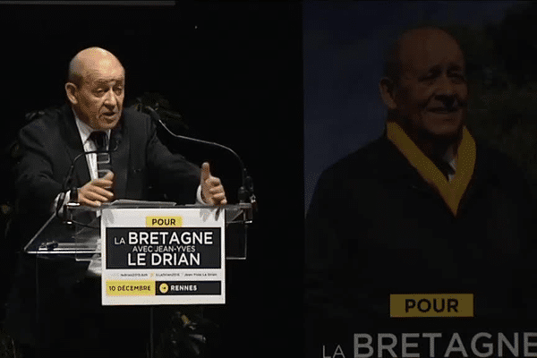 Le meeting de Jean-Yves Le Drian à Rennes entre les deux tours des régionales