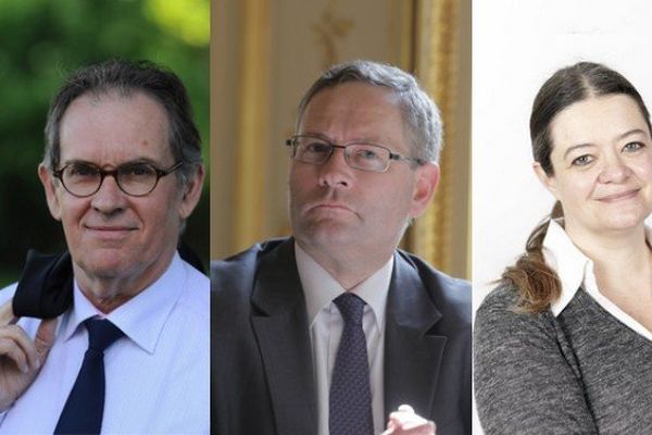 Alain Cadec (UMP), Gilles Lebreton (FN), Isabelle Thomas (PS), trois des elus européens de la circonscription ouest