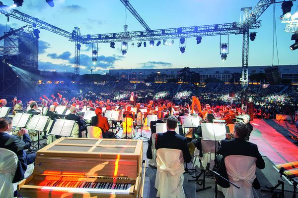 Impressionnante scène que celle du festival un Violon sur le sable de Royan