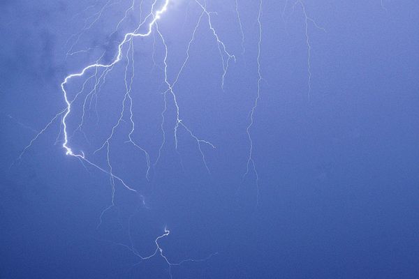 La foudre pendant un orage.