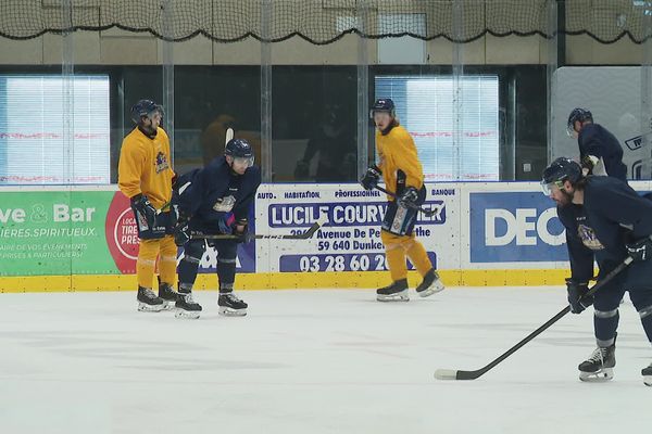 Les Corsaires de Dunkerque en entraînement début janvier.