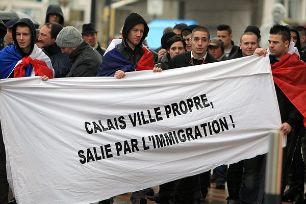 Manifestation organisée par "Sauvons Calais" en janvier 2014.