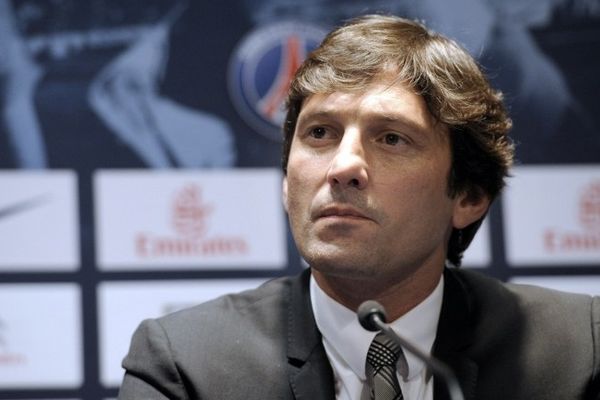 Le directeur sportif du Paris Saint-Germain Leondardo, lors d'une conférence de presse au Parc des Princes.