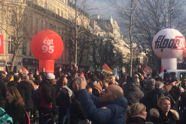 Le cortège est parti de la place de la République pour rejoindre la place de la Nation.