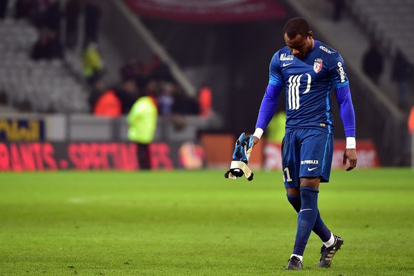 Vincent Enyeama sur la pelouse du Stade Pierre-Mauroy en janvier 2016.