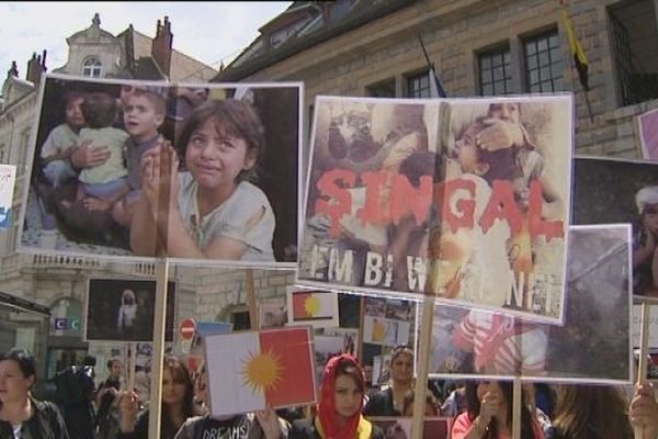 Manifestation à Besançon à l'initiative de l'association culturelle des Kurdes à Besançon