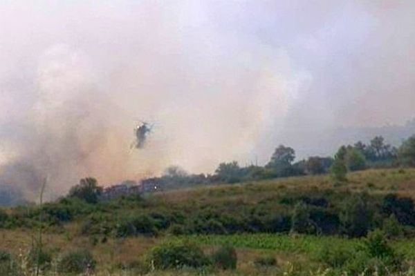 Incendie dans les Pyrénées-Orientales - août 2013. Illustration