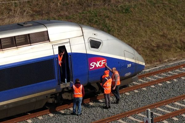 La rame à l'arrêt à Vendenheim