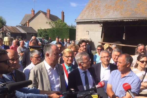 Didier Guillaume, ministre de l'Agriculture en visite dans le Loir-et-Cher lundi 22 juillet 2019