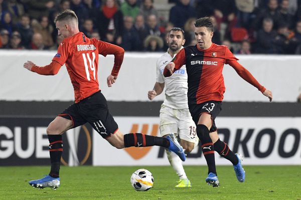 Benjamin Bourigeaud lors du match aller contre Cluj