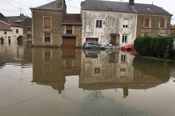 A La Ferté-sur-Chiers, le village a été complètement inondé suite aux intempéries de cette mi-juillet 2021.