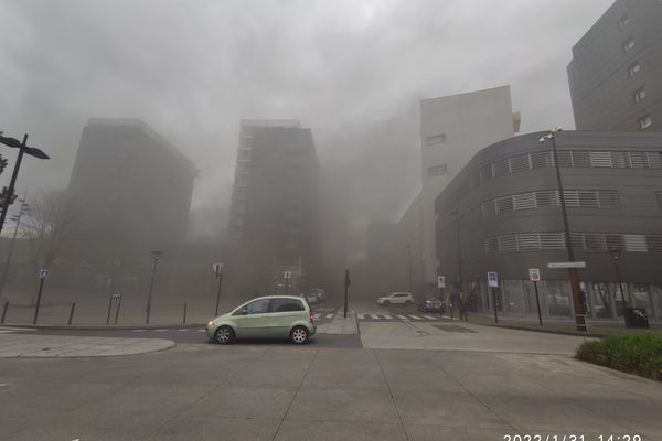 Incendie à Malakoff à Nantes, le 31 janvier 2022