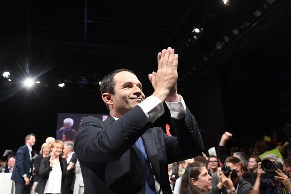 Benoît Hamon lors de son meeting à Rennes. 