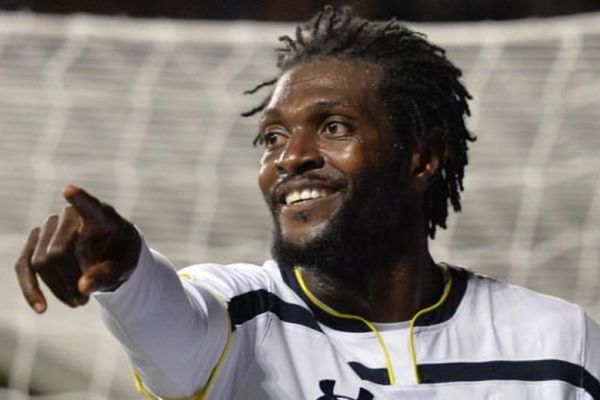 Emmanuel Adebayor lorsqu'il jouait à Tottenham