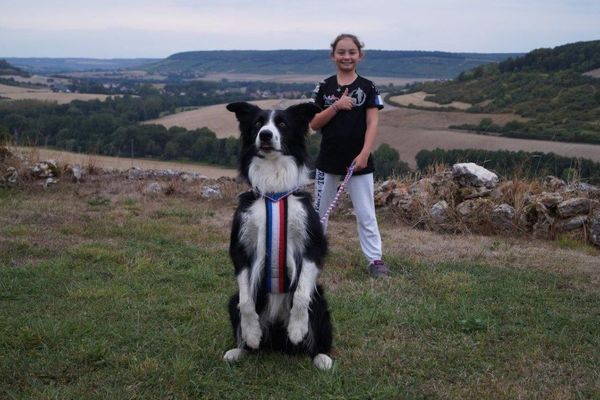 Clémentine Billion et son chien, H'Zeus.