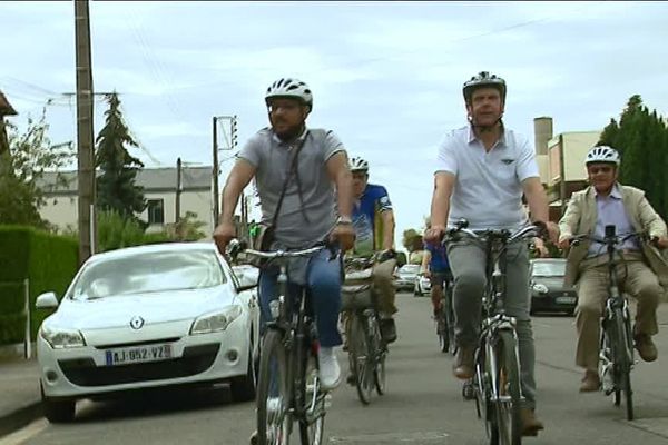 19 juillet 2018- Le maire d'Evreux à vélo pour un tour de sa ville