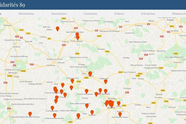 Toutes les initiatives solidaires sont géolocalisées sur le site de Chantal et Franck 