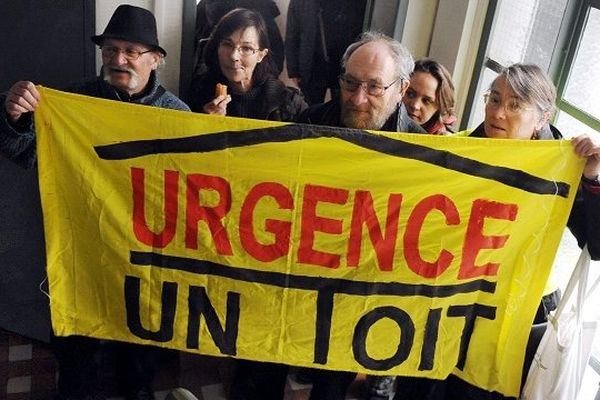 Une manifestation du Dal en octobre 2012 pour réclamer la réquisition de logements vides