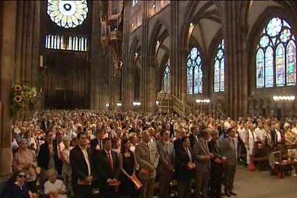 La cathédrale était pleine à craquer à l'occasion de cette messe