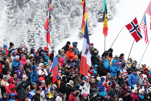 Les supporters du biathlon sont venus en masse au Grand-Bornand, unique étape française de la coupe du monde de biathlon 