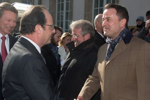 François Hollande et Xavier Bettel, premier Ministre du Luxembourg