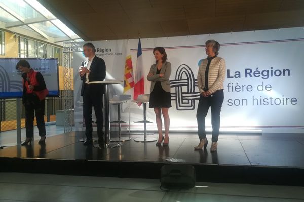 Le président de la région Auvergne-Rhône-Alpes, Laurent Wauquiez, a présenté l'initiative "La région Fière de son histoire" ce lundi.