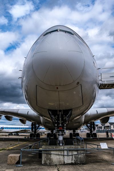 Une réplique du Concorde est installée à l'extérieur du Musée de l'Air et de l'Espace