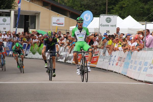 Sonny Colbrelli remporte la 3ème étape du Tour du Limousin, à Liginiac, le 18 août