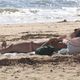 Touriste sur une plage de Bretagne en septembre