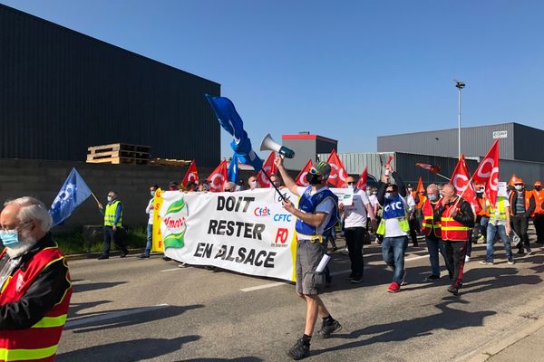 Les salariés du site Knorr se mobilisent le 28 avril contre la fermeture de l'usine de Duppigheim.