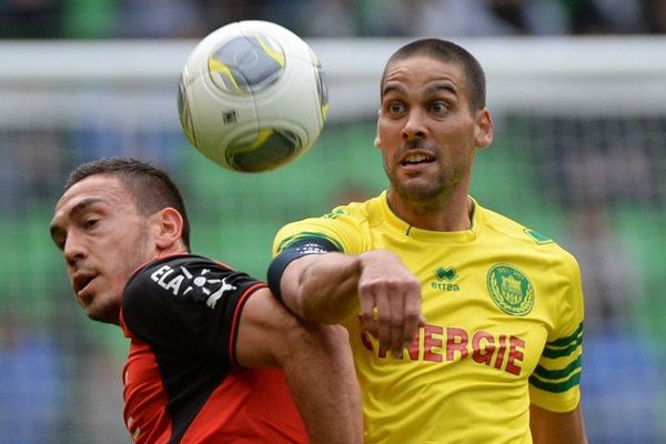 Lors du match amical entre le Stade Rennais et le FC Nantes, le 27 juillet 2013 à Nantes.