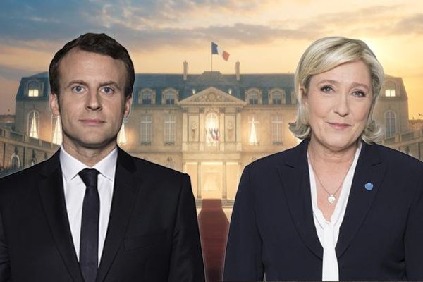 Emmanuel Macron et Marine Le Pen se sont qualifiés pour le second tour de l'élection présidentielle, le 23 avril 2017. (FRANCEINFO)