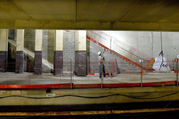 Chantier de la ligne B du métro - illustration