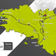 Carte du parcours du Tour de Bretagne cycliste 2024.