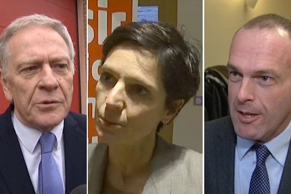 Pierre de Saintignon, Sandrine Rousseau et Steeve Briois réagissent au sondage BVA au micro de France 3.