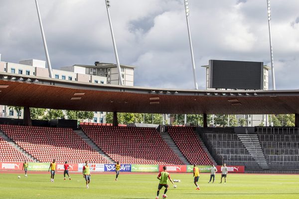 Entraînement des Lillois, le 29 juillet dans le stade du Grasshopper Zurich