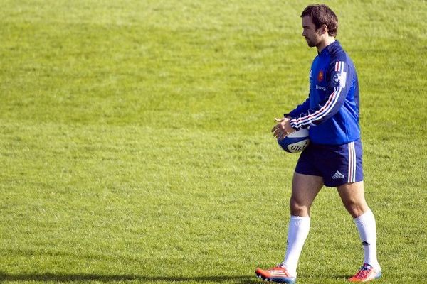 Morgan Parra à l'entraînement à Marcoussis, le 29 octobre 2013  