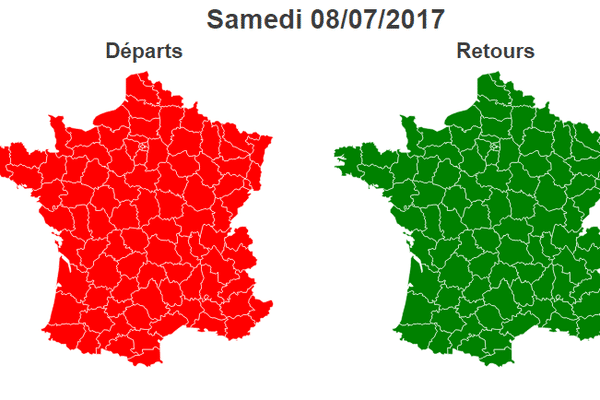 Circulation Samedi Rouge Partout En France Dans Le Sens Des Departs Le Quart Sud Est Rouge Vif