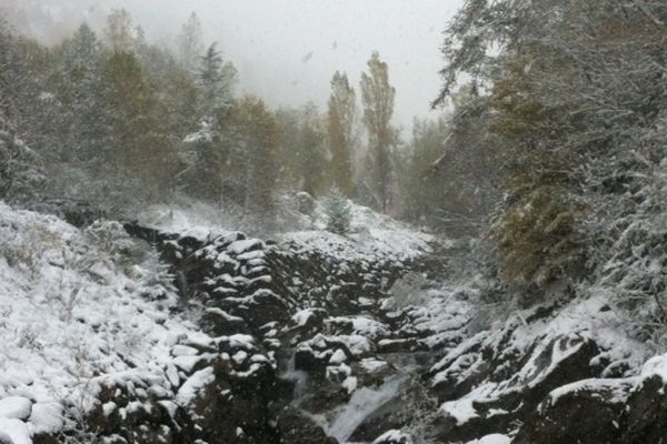 L'arrière-pays niçois sous la neige, le 28 octobre au matin