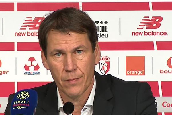 Rudi Garcia, lors de la conférence de presse d'après-match, le 29 octobre 2017.