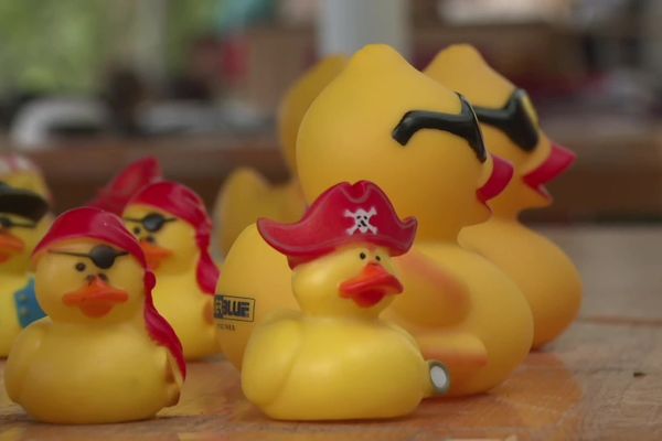 24 711 canards en plastique ont été parrainés, le record de France de Duck race a été battu.